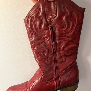 Red cowboy boots